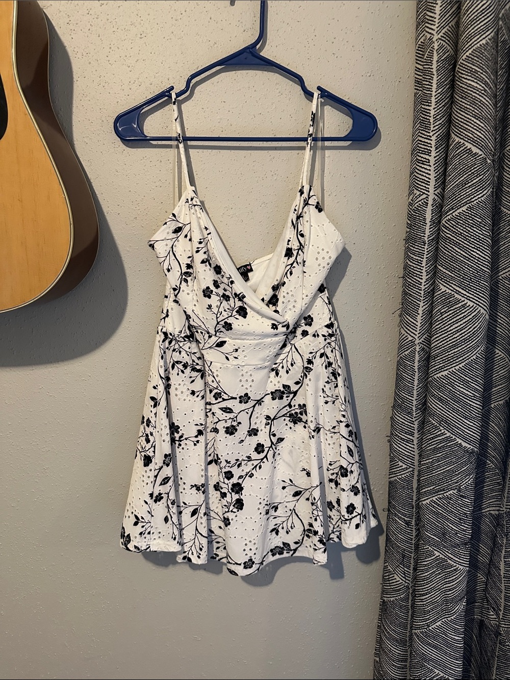 White Floral Eyelet Mini Romper Dress